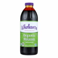 Wholesome Sweeteners Organic Molasses  - Liquid Sweetener - Case of 12 - 32 oz.