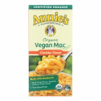 Annie's Organic Vegan Mac Macaroni and Cheddar Flavor Macaroni and Sauce Perspective: Main
