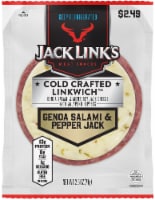 Cold Crafted Jack Links Beef and Pork Genoa Salami and Pepper Jack, 2.5 Ounce -- 36 per case