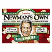 Newmans Own Light Butter Flavor Microwave Popcorn, 3 ea (Pack of 12)