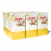 Red Rose Blossoms Ginger Lemon Herbal Tea with 18 Tea Bags Per Box (Pack of 6)