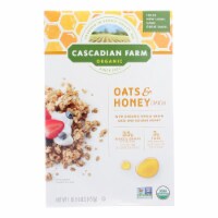 Cascadian Farm Organic Granola Cereal - Oats and Honey - Case of 6 - 16 oz