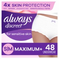 Always Discreet Small/Medium Maximum+ Women's Incontinence Underwear for Sensitive Skin