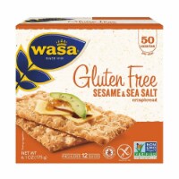 Wasa Gluten Free Sesame & Sea Salt Crispbread, 6.1oz (Pack of 10)