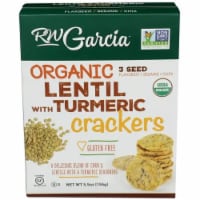 Rw Garcia Organic Lentil with Turmeric Crackers Gluten Free, 5.5oz (Pack of 6)