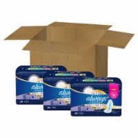 Always UltraThin Size 5 Extra Heavy Unscented Overnight Pads With Wings