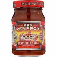 Mrs. Renfro's  Texas Red Amber Ale Craft Beer Salsa Medium Hot 16oz (Pack of 6)