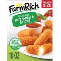 Farm Rich Breaded Mozzarella Cheese Sticks, High Protein Snack, Case of 8 boxes, 10 oz