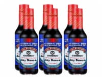 Kikkoman Soy Sauce - Gluten Free - Case of 6 - 10 Fl oz.