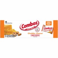Combos Cheddar Cheese Pretzel Singles Snacks - 18 count per pack -- 12 packs per case.