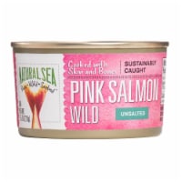 Natural Sea Wild Pink Salmon, Unsalted - Case of 12 - 7.5 OZ