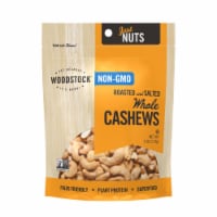 Woodstock Non-GMO Whole Cashews, Roasted and Salted - Case of 8 - 6 OZ