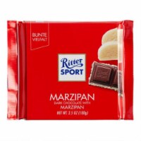 Ritter Sport Dark Chocolate With Marzipan - Case of 12 - 3.5 OZ