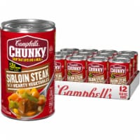 Campbell's Chunky Grilled Sirloin Steak with Hearty Vegetables Soup Case Sale Perspective: Main