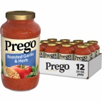Prego Roasted Garlic & Herb Italian Sauce Case Lot Sale Perspective: Main