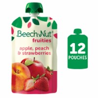 Beech-Nut® Fruities Stage 2 Apple Peach & Strawberry Baby Food Pouches Perspective: Main