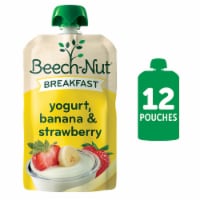 Beech-Nut Breakfast Yogurt Banana & Strawberry Blend Stage 4 Baby Food Pouches