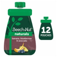 Beech-Nut Naturals Banana Blueberries & Avocado Stage 2 Baby Food Perspective: Main