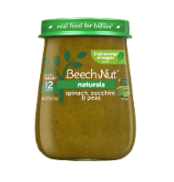 Beech-Nut Naturals Spinach Zucchini & Peas Stage 2 Baby Food