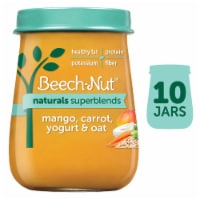 Beech-Nut Naturals Superblends Mango Carrot Yogurt Oat Baby Food Jar