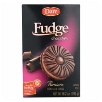 Dare Fudge Chocolate Premnium Crème Filled cookies Peanut Free 10.2 OZ (Pack of 12)