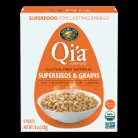 Nature's Path Organic Qi'A Superfood Hot Oatmeal - Superseeds and Grains - Case of 6 - 8 oz.