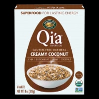 Nature's Path Organic Qi'A Superfood Hot Oatmeal - Creamy Coconut - Case of 6 - 8 oz.