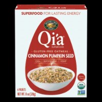 Nature's Path Organic Qi'A Superfood Hot Oatmeal - Cinnamon Pumpkin Seed - Case of 6 - 8 oz.