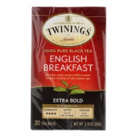 Twinings of London 100% Pure Black Tea English Breakfast Extra Bold 1.76oz (Pack of 6)
