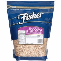 Fisher Blanched Slivered Toasted Almonds, 32 Ounce -- 3 per case.