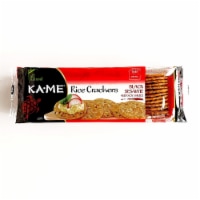 Ka'Me Rice Crunch Crackers - Black Sesame and Soy Sauce - Case of 12 - 3.5 oz.