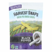 Harvest Snaps Cracked & Spicy Black Pepper Green Pea Snack Crisps - Case of 12 - 3.3 oz