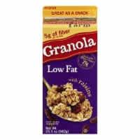 Sweet Home Farm Low Fat with Raisins Granola, 20.5 OZ (Pack of 8)
