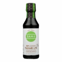San - J Tamari Soy Sauce - Lite - Case of 6 - 10 Fl oz.