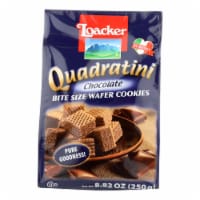 Loacker Quadratini Bite Size Chocolate Wafer Cookies - Case of 6 - 8.82 OZ