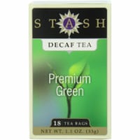 Stash Tea Decaf Tea - Premium Green - Case Of 6 - 18 Bags