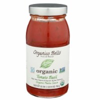 Organico Bello Organic Imported Tomato Basil Pasta Sauce, 25 oz [Pack of 6]