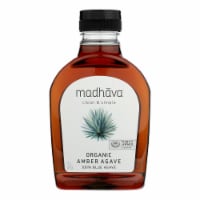 Madhava Honey - Agave Nectar Raw Ambr - Case of 6 - 17 OZ