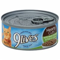 9Lives Hearty Cuts Chicken and Fish Wet Cat Food Case Perspective: Main