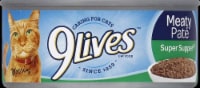 9Lives Meaty Pate Super Supper Wet Cat Food 24 Count