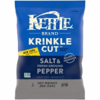 Kettle Krinkle Cut Salt and Fresh Ground Pepper Potato Chips - 2 oz. bag, 24 per case