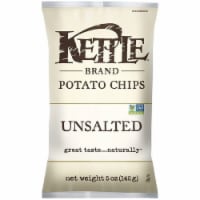 Kettle Brand Unsalted Potato Chips 5 Oz Bag (Pack of 15)