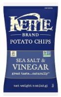 Kettle Foods Sea Salt and Vinegar Potato Chips, 5 Ounce -- 8 per case.