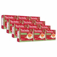 Tea India Premium Red Box Cardamom Chai Tea with 80 Round Teabags Pack of 12