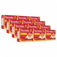 Tea India Ginger Chai Black Tea with Real Ginger with 80 Round Teabags Pack of 12