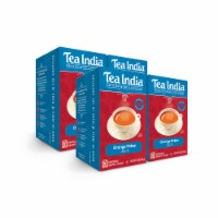 Tea India Orange Pekoe Black Tea Chai with 20 Individually Wrapped Teabags