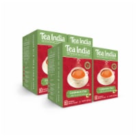 Tea India Premium Red Box Cardamom Chai Tea with 20 Individually Wrapped Teabags