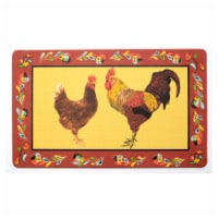 Stephan Roberts 18 IN. X 30 IN. DESIGNER KITCHEN MAT (5MM) - RED ROOSTER