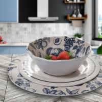 Stephan Roberts 16ct. Melamine Dinner Set. SKETCHED FRUIT