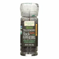 Frontier Herb Peppercorns Whole Black Tellicherry Grade Grinder Bottle - 1.76 oz - Case of 6